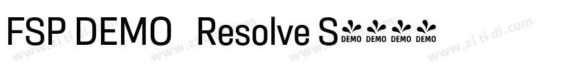FSP DEMO   Resolve S字体转换